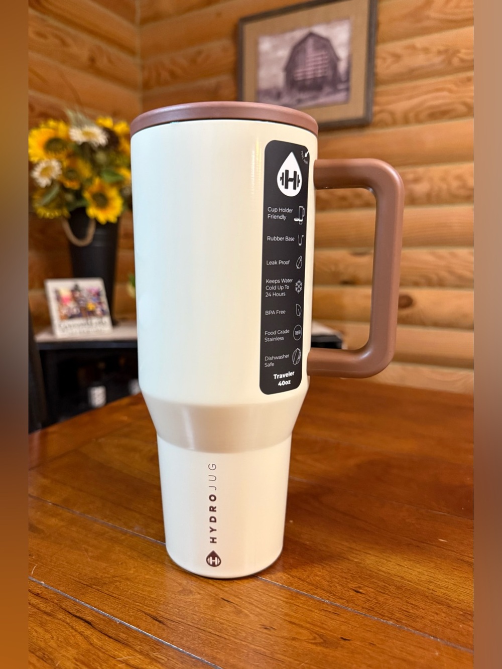 CAPPUCCINO HydroJug Traveler 40oz Straw Tumbler